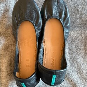 Tieks Classic Black Leather Flats